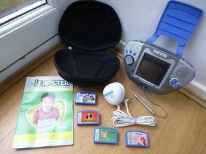 LEAPFROG LEAPSTER HANDHELD LERNKONSOLENSYSTEM + STROMSTECKER & HÜLLE MIT SPIELEN UK - Bild 1 von 19