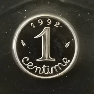 1 CENTIME EPI 1992 BU FRAPPE MEDAILLE 2698 Ex. / SCELLEE ISSUE DU COFFRET / FRAN - Picture 1 of 2