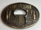 Vintage MICHELOB Beer Belt Buckle /   Bottle Opener / Brass Award Design Medals