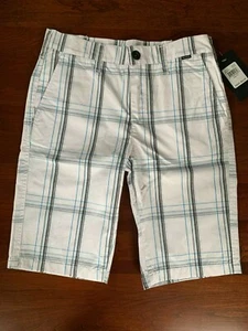 NEW NWT Boys Hurley Walking Bermuda Shorts Plaid Size 14 - Picture 1 of 5