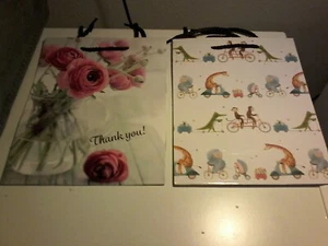 2X GIFT BAGS   FOR SCRAPBOOKING/PRESENTS ETC  NEW 9X7 INCH (G) - Picture 1 of 1