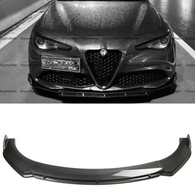 For Alfa Romeo Stelvio Front Bumper Lip Spoiler Splitter Carbon Fiber - Image 1 of 4