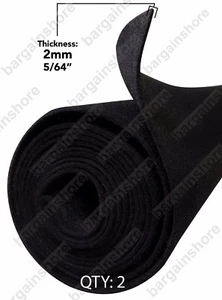 QTY: 2 16ft x 45" BACKED JET BLACK FELT FOR CUSTOM WORK LINER - Picture 1 of 3