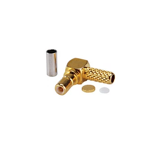 SSMB Crimp Jack Female Right Angle RF connector for LMR100 RG316 RG174 cable - Picture 1 of 3