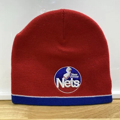 New Jersey Brooklyn Nets New Era NBA Vtg Y2K Winter Beanie Sports Hat Ski Cap - Image 1 of 4