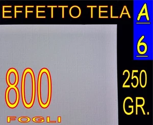 800 FF CARTA CARTONCINO EFFETTO TELATO TELA stampante laser A6 250GR - Foto 1 di 1