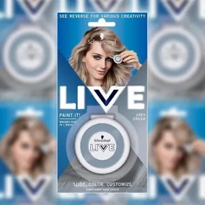 π¨ Schwarzkopf Live Paint It Grey Crush Chalk Temporary Hair Dye Free P&P - Picture 1 of 2