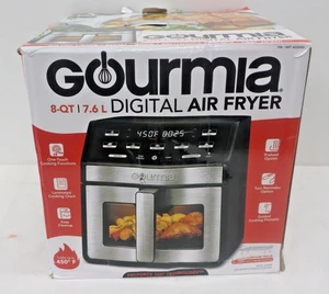 NUOVA friggitrice ad aria digitale Gourmia 8 QT con finestra e luce, da banco, nero, GAF858 - Foto 1 di 6