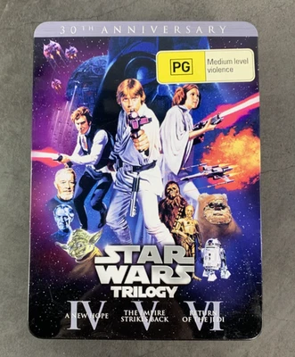Star Wars Trilogy IV,V,VI 30th Anniversary in Tin - 6 Disc Set - Region 4 - VGC - Bild 1 von 2