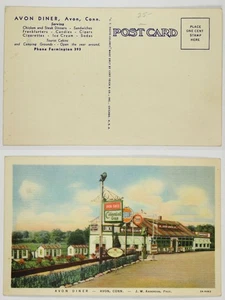 Avon Diner, Avon, Conn. c.1932 Linen Postcard - Tourist Cabins & Camping - Picture 1 of 1