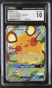 DEDENNE GX Pokémon Card #195a Unbroken Bonds Trainer's Toolkit CGC 10 GEM MINT - Foto 1 di 3