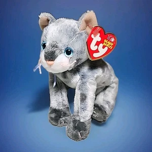 Vintage TY Beanie Baby - FRISCO the Gray Cat (7 inch) - Stuffed Animal Toy - Picture 1 of 6