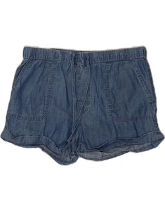 VOLCOM Womens Casual Shorts US 10 Large W34 Blue Lyocell EA77 - Picture 1 of 3