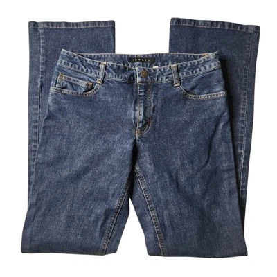 Theory Flare Leg Jeans Mid Rise Medium Wash Retro Denim Womens 6 - Image 1 of 4