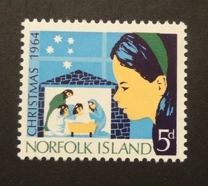 Norfolk Islands #68, Christmas Nativity, unused MNH/OG 1964 (6004) - Picture 1 of 2
