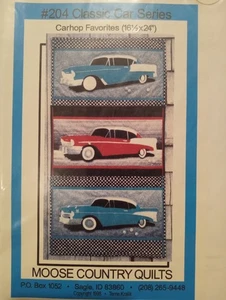 Patrón de apliques de coche clásico años 50 patrón de apliques de coche patrón de edredón de coches - Imagen 1 de 2