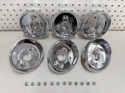 1964 CHEVY IMPALA BEL AIR TAIL LAMP LIGHT & BACK UP BASE HOUSING SET / CHROME - Image 1 of 4