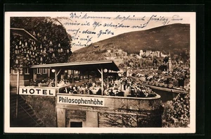 Heidelberg, Hotel-Restaruant Philosophenhöhe J. Raifer, Ansichtskarte 1937 - Picture 1 of 2
