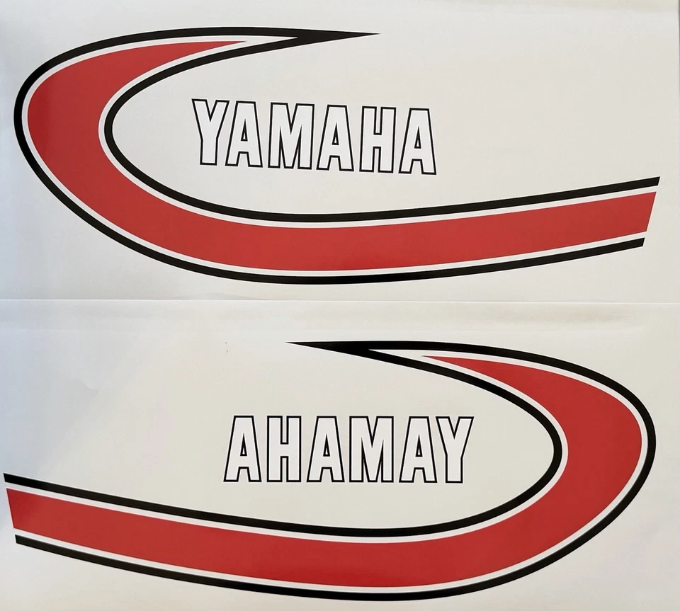 Yamaha Yz 125 1974 conjunto de calcomanías de tanque de combustible solo especificaciones OEM, estilo como nuevo Foto 1 de 1