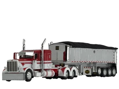 1/64 DCP PETERBILT 389 W/ 48" FLAT TOP SLEEPER & MAC COAL DUMP TRAILER - Image 1 of 4