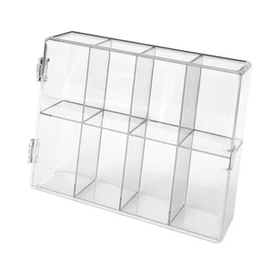 Figures Display Case Clear Display Case Dustproof 8 Grid Stand Transparent - Picture 1 of 6