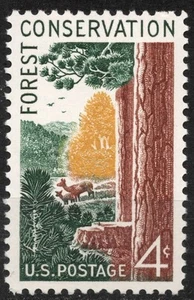 #1122 SG1121 1958 4c US POSTAGE Forest Conservation , MH - Picture 1 of 2