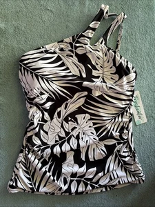 Tankini donna buco della serratura acqua dolce monospalla bianco e nero taglia S 4-6 nuovo con etichetta - Foto 1 di 4