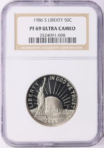 1986 S Statue of Liberty 50C Commemorative Proof NGC PF 69 Ultra Cameo PR69DCAM - Picture 1 of 3