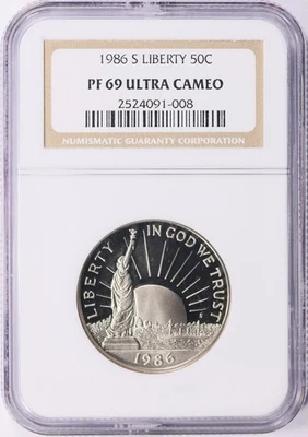 1986 S Statue of Liberty 50C Commemorative Proof NGC PF 69 Ultra Cameo PR69DCAM - Image 1 of 3