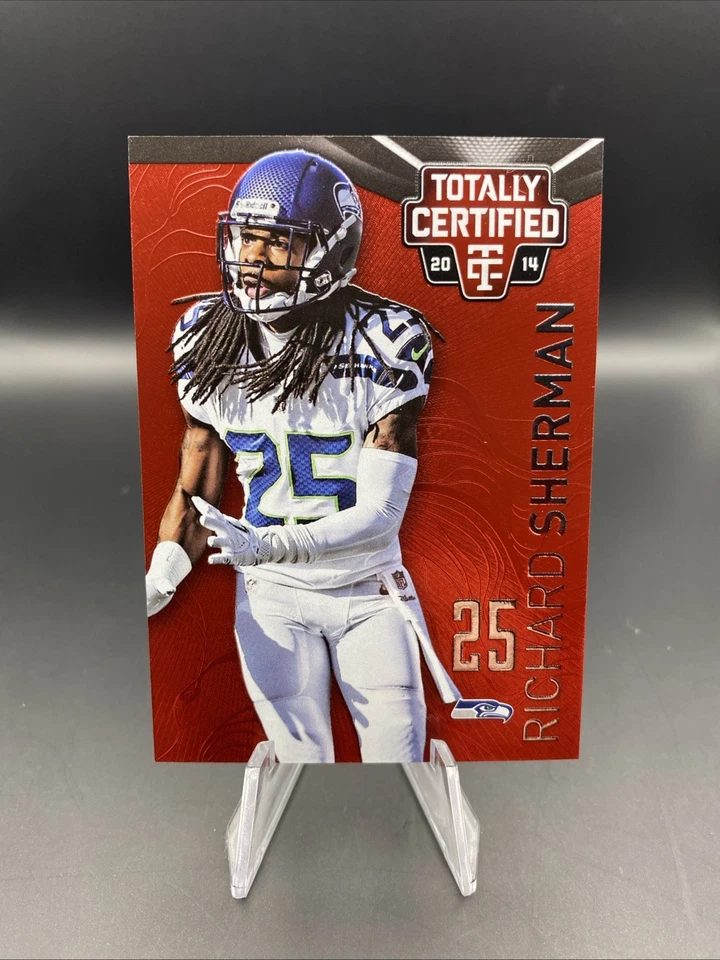 2014 Panini Totally Certified - Richard Sherman #83 Platinum Red /100 Seahawks - Image 1 of 2