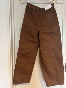 GU Cocoon Silhouette Jeans Brown L size casual pants - Picture 1 of 5