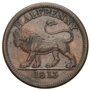 ENGLAND GB UK - 1813 1/2 Penny Conder Medaille - Essex - Löwe nach links - schön! - Bild 1 von 2