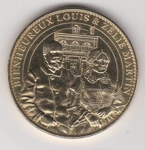 2008 COIN TOKEN MEDAILLE SOUVENIR A-B -- 14 100 BIENHEUREUX LOUIS & ZELIE MARTIN - Picture 1 of 2