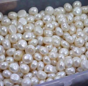 Natural White Pearls Calibrated Cultured Loose Gemstone Lot - Picture 1 of 2