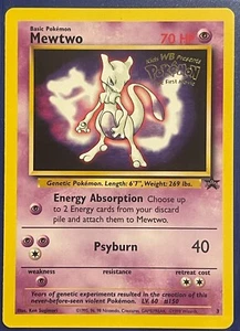 Mewtwo # 3 Black Star Gold Stamped Movie Promo Pokemon Card 1999 tcg Near Mint ! - Picture 1 of 2