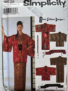 Pattern Simplicity 5839, June Colburn misses’ kimono, haori, obi, faja XS-XL - Imagen 1 de 2