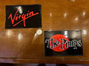 Pegatinas de Virgin Records (Lote de 2) sello discográfico de promoción 6x4 + pegatina de bandera gratuita - Imagen 1 de 4