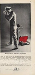 1962 Zeiss Ikon PRINT AD Contaflex Objektiv & rotes Gehäuse Features: Man of the Sea - Bild 1 von 1