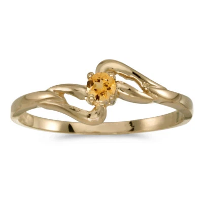 10k Yellow Gold Round Citrine Ring - Image 1 of 2