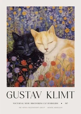 Canvas Wall Art NOCTURNAL MUSE by GUSTAV KLIMT Choice 2 Sizes   590 - Image 1 of 3