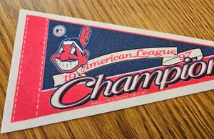 Cleveland Indians (Guardians) ~ 10" Mini Pennant - Chief Wahoo - 1997 Champions - Picture 1 of 8