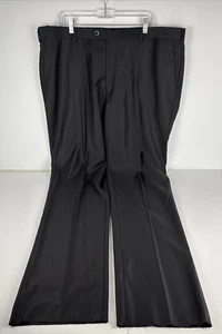 Pantalones de vestir de lana Tiglio Luxe para hombre negros 44R 2560 sin dobladillo nuevos con etiquetas - Imagen 1 de 13