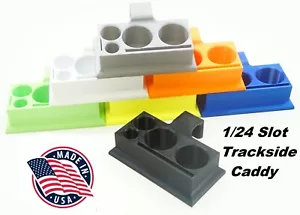 Caddy de pozo a escala 1/24 para automóvil ranura en pista para neumáticos, salsa, banderas, ranuras (PLATA) - Imagen 1 de 5