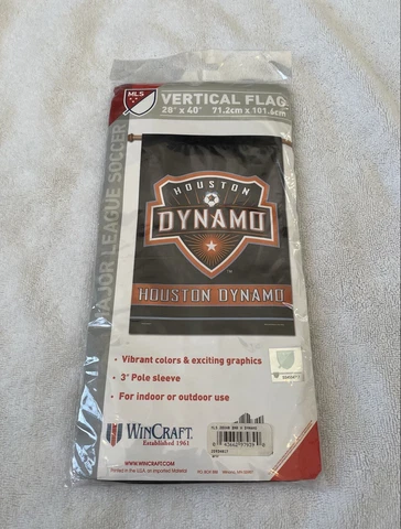 Houston Dynamo Vertical Flag 28” x 40” New in packaging - WinCraft - MLS Cover