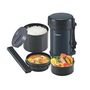 Zojirushi SL-XE20-AD Stainless Lunch Jar Navy 1.6 Cups Microwave Safe Bento - Picture 1 of 7