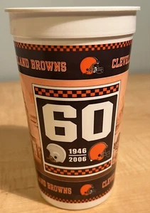 2006 Cleveland Browns 32oz Stadium Beverage Cup 60 Years 1946-2006 Jim Brown - Picture 1 of 9