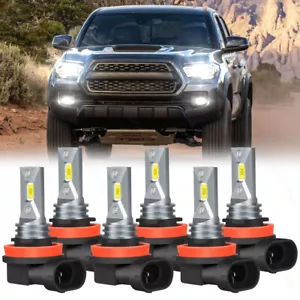 6x Combo LED Headlight Bulb High Low Beam Fog Light for Toyota Tacoma 2016-2022 - Picture 1 of 12