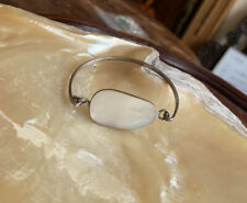 Sterling Silver 925 Bangle / Cuff / Mother Of Pearl? / Gemstone /Gem / Hippy