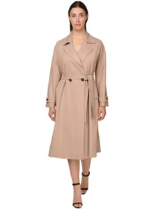 Marina Rinaldi Trench Coat US 8 Max Mara Beige Made in Italy Designer Gift Idea - Picture 1 of 7