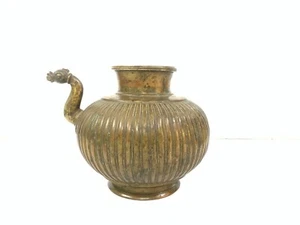 Antique Brass peacock face Spouted Lota/ pot - Picture 1 of 10